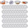 Generico Coperture in foglio di alluminio per alimenti, 50 pezzi copertura isolante in foglio di alluminio riutilizzabile per alimenti,Coperchio elastico per ciotola, piattis, vassoi, cucina, picnic