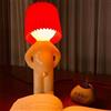 PEKJDS Una piccola lampada creativa per uomo timido, una piccola lampada da tavolo da gioco, luce da letto notturna, luci notturne per adulti, piccole luci notturne per decorazione (Red)