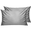 Lirex Federe Confezione da 2, 300 Fili 100% Cotone Traspiranti e Morbide Copricalcino, 30 x 50 cm, Grigio Scuro