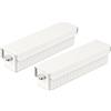 Orrdiffi 2 Pezzi Autoadesive Organizer Cassetti da Parete Organizer Armadio per Intimo, 6 scomparti Contenitori in Plastica per Camere da Letto, Bagni, Guardaroba,Bianco