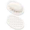 ONEJI Set Da 2 Porta Saponetta Auto-Drenante Per Doccia, Porta Sapone In Silicone Antiscivolo Per Lavabo Del Bagno E Piano Cucina, Vassoio portasaponetta Per Nicchia Doccia, Mensola E Vasca Da Bagno