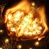 ALEENFOON Rotondo Lampada a Palloncino, 150 Mini Lampada LED a Palloncino Luci per Lanterna di Carta Zucca, Casa Natale Halloween Matrimonio Compleanno Festa Decorazione (Bianco caldo)