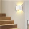 TZSMUM LED Interno Applique da Parete con Sensore di Movimento Luce da Parete Regolabile Angolare Alluminio Lampada da Parete USB Ricaricabile Rettangolare Design per Soggiorno (Bianco Luce Calda,1 Pezzi)