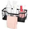 Lixiluxia Organizer Sottolavello Cucina, Porta Spugne Lavello Cucina, Organizzatore Spugna, Portaspugne per Lavello, Lavandino Caddy Organizer con Vaschetta Autosvuotante, Autoadesivo, Nero