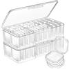 Qualsen Scatole Plastica con Coperchio, 40 Pezzi, 3.5 x 3.5 x 1.8 cm