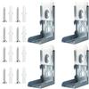 GLOBALHUT Confezione da 4 staffe per tende veneziane da 38 mm, in metallo a forma di L, con viti per tende da finestra