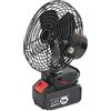 Getdoublerich Ventilatore ricaricabile con batteria al litio, ventola di raffreddamento portatile in metallo da 6/8 pollici per campeggio all'aperto, escursionismo, compatibile con interfaccia dayi