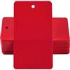 SOFPLATE 100 pz Etichette di Plastica Rosse Vuote Etichette di Spedizione Impermeabili Mattoni Refrattari 5 x 9cm Rettangolo Nome Appendere Etichette Identificative con Occhiello Etichette per Identif