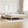 ACAGALA Letto matrimoniale in legno massiccio 180 x 220 cm, struttura con testiera, letto in legno con rete a doghe in pino, letto in legno massello, naturale