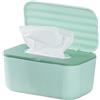 Orrdiffi Scatola Porta Salviette Umidificate, Porta Fazzoletti con Coperchio, Contenitore per Salviettine Igieniche da Tavolo, Ideale per Bagno Cucina Ufficio Auto(Verde)