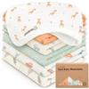 KeaBabies 6pk Salviette bebè cotone per neonati - Salviette in mussola di cotone bio morbide per maschi, femmine, neonati, asciugamani bimbi, assorbenti e delicate per pelle sensibile (Wilderness)
