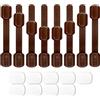 SACONELL 8 confezioni + 9 cuscinetti adesivi extra chiusure di sicurezza per bambini, cinghie regolabili a prova di bambino, elettrodomestici, facile da installare e senza bisogno di attrezzi