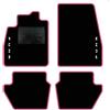 QUEMAR Tappetini Auto per Ford Puma dal 2019, Bordo Rosa, 2 Ricami | anche Hybrid / Kit Tappeti Moquette e Gomma su Misura / Set 2 Anteriori + 2 Posteriori / Ricami e Colori Personalizzati
