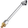 Generico Attacco Gonfiaggio Pneumatico - Rame 16cm Raccordo | Connettore Aria Antiperdita, Attacco Rapido, Mandrino Robusto, Portatile, Precisione | Per Auto, Moto, Camion, Camper, Officina Domestica,