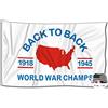 Probsin Bandiera dei campioni della guerra mondiale, 90 x 150 cm, divertente poster resistente ai raggi UV, resistente allo sbiadimento e durevole, bandiera da parete con occhielli in ottone per