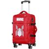 CARTOON Valigia Trolley Cabina Spider-Man 55x35x20 cm Morbida Poliestere Bagaglio a Mano 4 Ruote Porta USB Tasche Frontali Manico Allungabile e Serratura TSA 44 Litri Spider-Man
