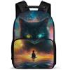 TPISLI Zainetto Cat Motif per Ragazzo Ragazza Elementare, Zaino Scuola Animal Kitten 7-11 Anni Cartella Scolastica, Bookbag, Elementare Viaggio, Comodo per Libri Quaderni