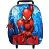 mybagstory Zaino Trolley Spiderman per bambini, zaino con ruote con effetto 3D rilievo | Bagaglio Cabina ragazzo rosso e blu 36 x 14 x 25 cm | scuola materna e tempo libero | Idea regalo ufficiale