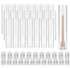 VEVOR Set di 24 Portacandele Hurricane, Portacandele da Tavolo, Cilindri in Vetro Trasparente 65 x 350 mm, Vetro Borosilicato di Alta Qualità, Centrotavola per Matrimoni, Feste e Decorazioni Moderne