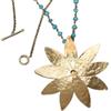 EMMANUELA handcrafted for you Ciondolo collana fiore, ciondolo fiore d'oro, collana dichiarazione, gioielli di fiori, collana ciondolo dichiarazione, collana Boho, collana insolita