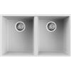 Elleci Lavello Elleci Incasso 2 vasche 77x46 Quadra 340 Granitek Bianco Sottotop LGQ34068BSC