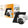 Imou AOV PT 4G 5MP - Telecamera da esterno 4G e Wifi Motorizzata con pannello solare. Tecnologia AOV per registrazione 24/7 . I