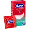 Durex Preservativi Sensitivi Morbidi per maggiore sensibilità, Taglia Piccola - 10 preservativi