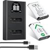 ENEGON Batteria NP-BX1 (1300 mAh, confezione da 2) e caricatore LCD adatto per Sony NP-BX1 e Sony ZV-1, Cyber-Shot DSC-RX100, DSC-RX100 II/III/M4/M5/M6/M7/1/1//VA, DSC-RX100M II, HDR-CX405