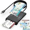 ROCKETEK USB C Lettore CIE 3.0 Carta d'identità Elettronica e Tessera Sanitaria Italiana,Lettore Smart Card Firma Digitale Lettore Smart contatto e contactless CIE/CRS/CNS,Lettore NFC per Windows 10 11 Linux