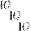 JewelryWe Orecchini Vichinghi da Uomo con Motivo Ascia in Acciaio Inox, Orecchini a Lobulo con Pendente Mjölnir, Orecchini a Cerchio con Nodo Celtico Vintage, Amuleto Lupo, Ascia Vichinga, Orecchini a