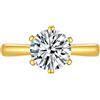 LOEXZAH Anelli da donna in moissanite S925 in oro bianco 18 carati da 1 carato con moissanite S925, anello da sposa con diamanti simulati, anello di promessa per fidanzate e donne cresciute in