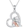 PROESS Arte Sport Collana in argento Sterling 925 musica/pallet da colore/ballerina/violino/pianoforte/pallavolo ciondolo collana gioielli regalo di compleanno per donne ragazze mamma figlia, 21mm x