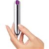 lulir Massaggiatore Personale a Proiettile con 10 Modalità, Mini Stimolatore in ABS Argentato per il Benessere del Corpo, Motore Silenzioso 45dB, Impermeabile e Portatile (Nero, testa tonda)