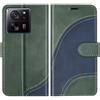 BoxTii Cover per Xiaomi 13T PRO/Xiaomi 13T / Xiaomi Redmi K60 Ultra, Custodia in PU Pelle Portafoglio, Magnetica Cover a Libro con Slot per Schede per Xiaomi 13T PRO / 13T / Redmi K60 Ultra, Verde