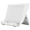 ZAMETTER Supporto per telefono, regolabile, pieghevole, da scrivania, con base antiscivolo, per smartphone, tablet, videochiamate da 3,5 a 11 pollici, colore bianco