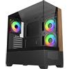 Cooler Master Elite 690 - Custodia per computer in legno nero, 3 ventole Argb inverse preinstallate, supporto AIO fino a 360 mm, supporto scheda madre ATX, serie RTX 50 fino a 425 mm |