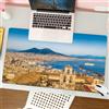 MESHIZIY Pad del mouse da gioco (800x400 mm),Città di Napoli con il Vesuvio al tramonto, Campania, Italia Italia,tampone del mouse lavabile, tavolo per laptop, con base di gomma non motorycycle.