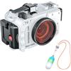 Sea frogs Custodia impermeabile in policarbonato per OM SYSTEM TG-7, custodia per fotocamera subacquea con filtro rosso, sistema di controllo delle perdite di vuoto, ampia applicazione
