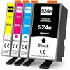 INK4U 924XL Cartucce d'inchiostro compatibili per cartucce d'inchiostro HP Office Jet Pro 8122 8132 8135 8120 8134 8130 8125 8124 Series (con chip)