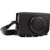 MegaGear Ever Ready Custodia in finta pelle con tracolla per fotocamera Canon PowerShot SX740 HS, SX730 HS, Nero
