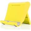 ZAMETTER Supporto per telefono, regolabile, pieghevole, da scrivania, con base antiscivolo, per smartphone, tablet, videochiamate da 3,5 a 11 pollici, colore bianco (giallo)