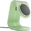 Ricreo Caricatore Wireless Magnetico 15W compatibile con MagSafe, Stand Supporto da Scrivania con Slot per Caricatore compatibile con Apple Watch, Ring Biadesivo Incluso, Design premium (Light Green)
