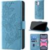CaseGla Cover per iPhone 11 6,1 Pollici, Azzurro | Blocco RFID, Portafoglio Pelle PU, Flip Libro, Porta Carte, Magnetica Libretto, Antiurto Protezione Completa