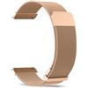 PinnWaa Cinturino in Metallo 18/20/22mm, Cinturino in Maglia di Acciaio Inossidabile, Fibbia Magnetico e Sgancio Rapido Progetto, Traspirante, Moda Cinturino Ricambio per Uomo Donna(20mm,Oro rosa)