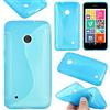 ebestStar - Cover Compatibile con Nokia Lumia 530 Custodia Protezione S-Line Design Silicone Gel TPU Morbida e Sottile, Blu [Apparecchio: 119.7 x 62.3 x 11.7mm, 4.0'']