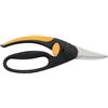 Fiskars GG111450 Forbici Finger Loop Multiuso | Lame in Acciaio Inossidabile/Impugnature in Plastica Rinforzata con Fibra di Vetro, Nero/Arancione, Elegance, P45, 1001533