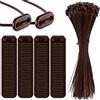 Sinmoe 100 Set di Fissaggio per Frangivista Comprese Fascette per Cavi e Fissaggio delle Piastre di Montaggio Kit di Montaggio in PVC per Tappetini Privacy Recinzioni da Giardino(Marrone)