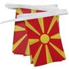 AZ FLAG Festone Macedonia 6 m 20 bandiere Poliestere Leggero 21x15 cm