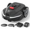 LEBOSBO V3 Robot Tagliaerba Senza Filo Perimetrale, Navigazione Visiva AI, 150+ Ostacoli, Controllo tramite App, Motore Brushless, 50 dB, Strisce Magnetiche, per Piccoli Giardini Pianeggianti