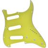 Kaish, battipenna a 11 fori per chitarra Strato SSS, in stile ST/Strat, 3 strati, giallo, per Stratocaster USA/Messico